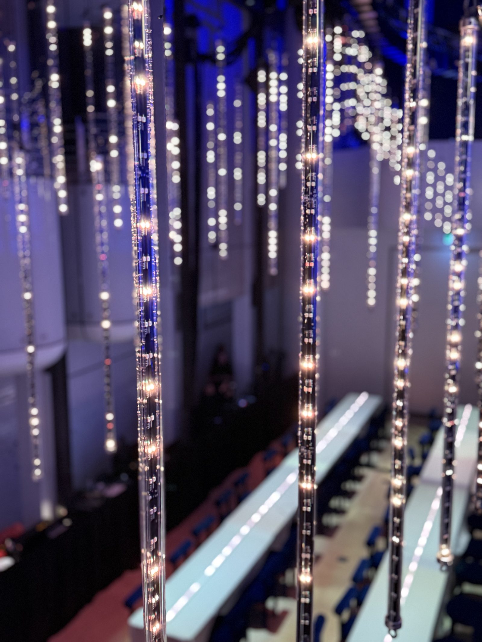 Kinetic chandelier in action